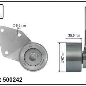 Bestseller rolka kierunkowa / prowadząca, pasek rozrządu CAFFARO 500242