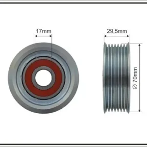 Bestseller Rolka napinacza, pasek klinowy wielorowkowy CAFFARO 500408