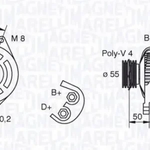 Alternator MAGNETI MARELLI MAN800 46428733 Popularny