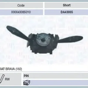 Bezpieczna płatność Przełącznik kolumny kierowniczej MAGNETI MARELLI DA43085 735251559