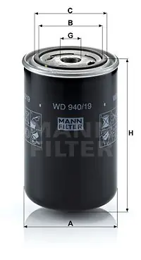 Bestseller Filtr oleju MANN-FILTER WD940/19 WD94019