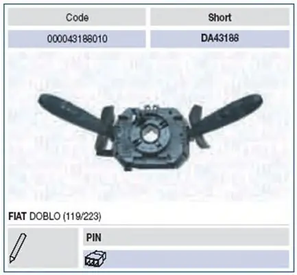 Oferta czasowa Przełącznik zespolony MAGNETI MARELLI DA43188 735292034