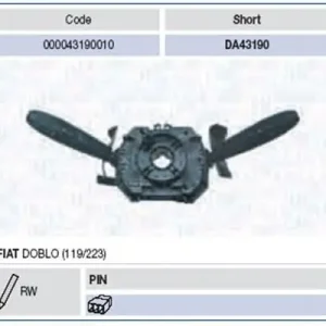 Przełącznik kolumny kierowniczej MAGNETI MARELLI DA43190 735292037 Darmowa dostawa