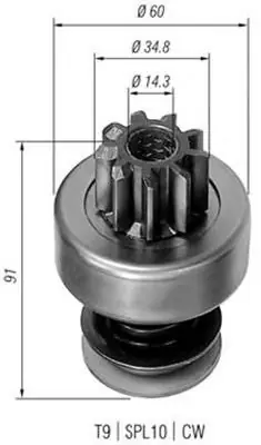Bendiks rozrusznika MAGNETI MARELLI AMB0102 131065 Łatwy zwrot