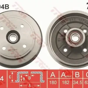 Bestseller Bęben hamulcowy TRW DB4304B 4704579